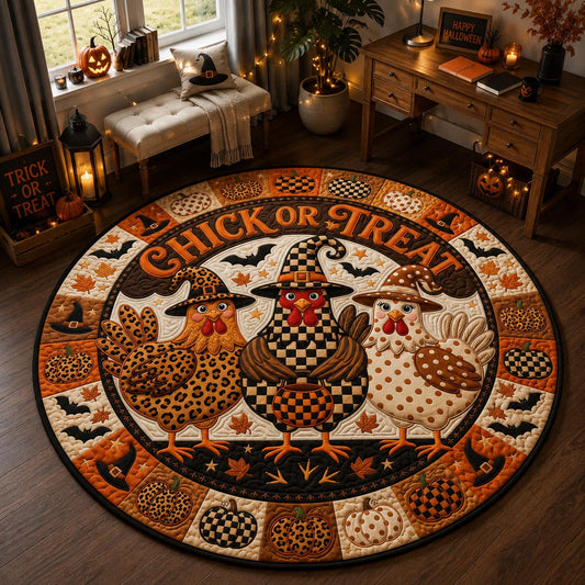 Chick Or Treat Quilted Round Mat GFTOLAN1401