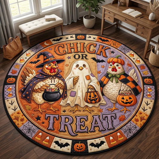 Chick Or Treat Quilted Round Mat GFTOLAN1402