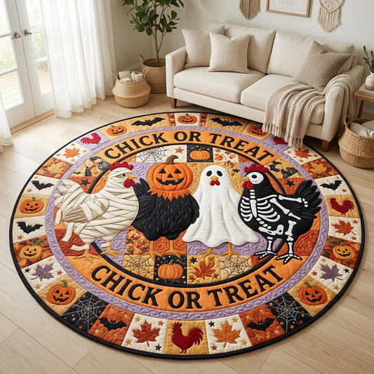 Chick Or Treat Quilted Round Mat GFTOLAN1403