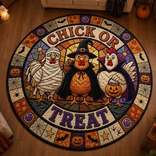 Chick Or Treat Quilted Round Mat GFTOLAN1404