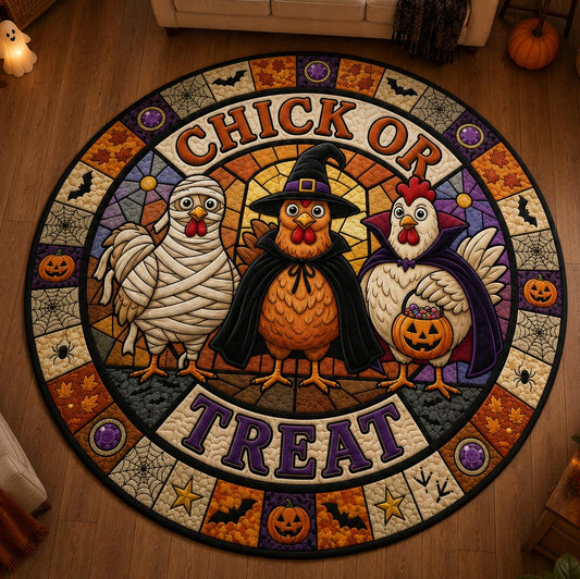 Chick Or Treat Quilted Round Mat GFTOLAN1404