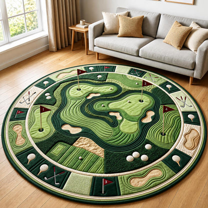 Golf Course Quilted Round Mat GFTOLAN1471