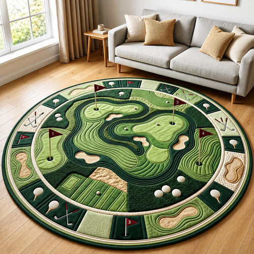 Golf Course Quilted Round Mat GFTOLAN1471