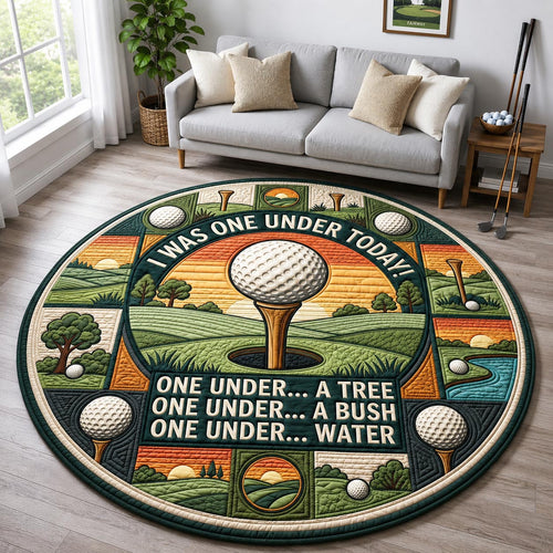 Golf One Under Quilted Round Mat GFTOLAN1474