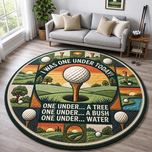 Golf One Under Quilted Round Mat GFTOLAN1474