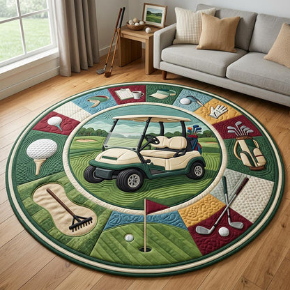 Golf Cart Quilted Round Mat GFTOLAN1475
