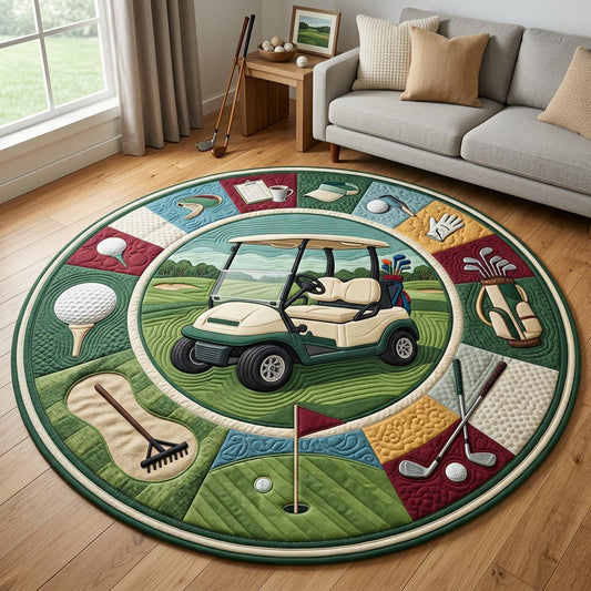 Golf Cart Quilted Round Mat GFTOLAN1475
