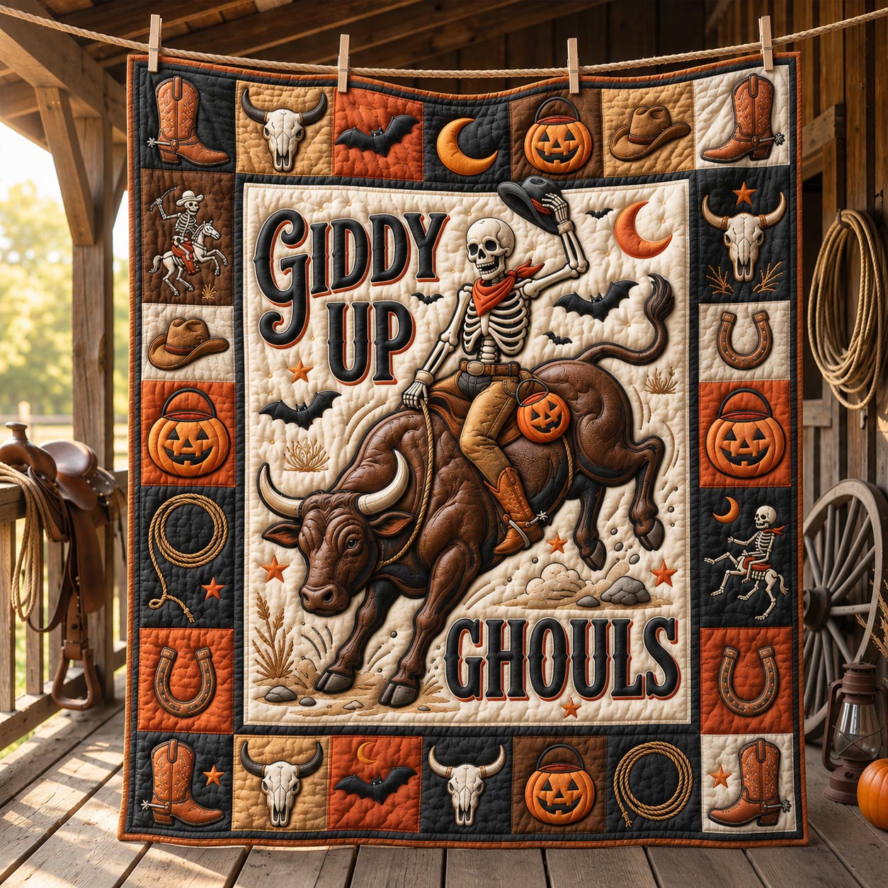 Western Cowboy Quilted Blanket GFTOLAN1493