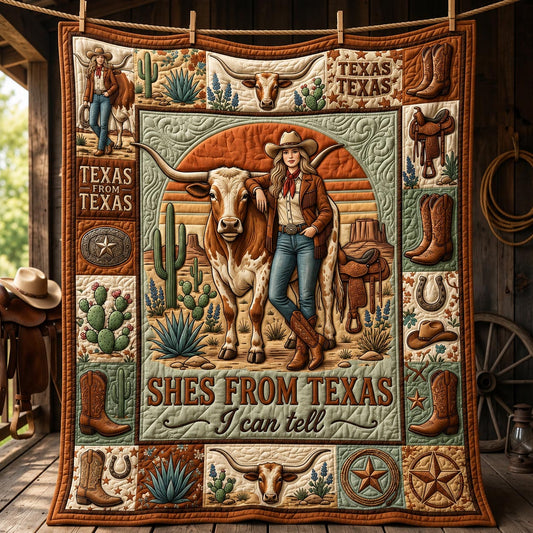 Western Cowgirl Quilted Blanket GFTOLAN1496
