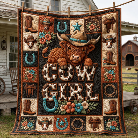 Western Cowgirl Quilted Blanket GFTOLAN1497