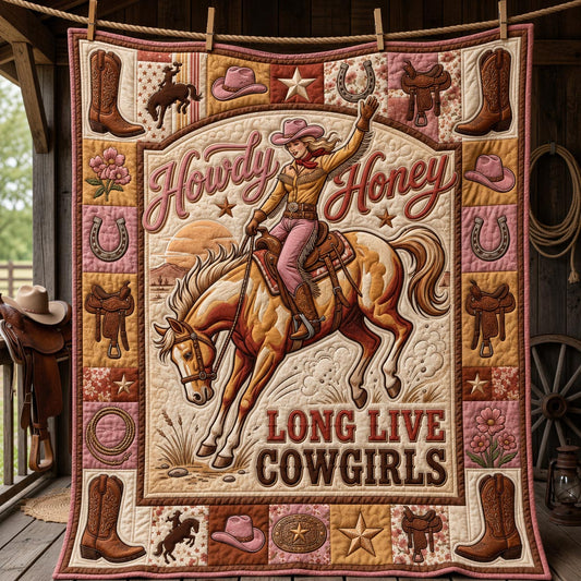 Western Cowgirl Quilted Blanket GFTOLAN1500