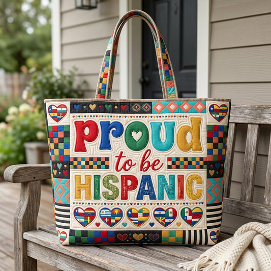 Proud To Be Hispanic Quilted Tote Bag GFTOLAN1521