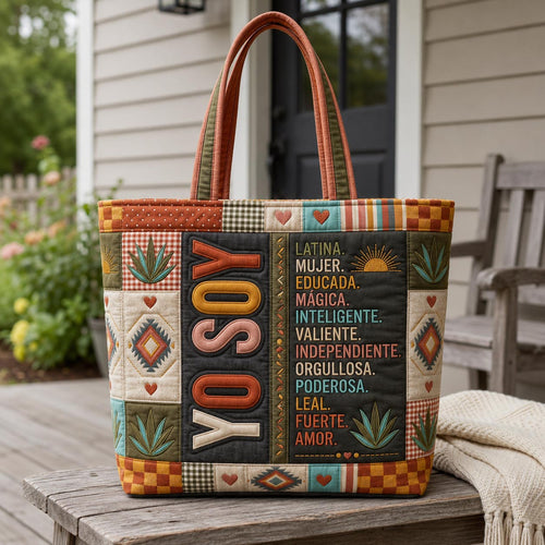 Yo Soy Latina Hispanic Heritage Quilted Tote Bag GFTOLAN1522