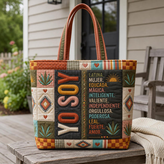 Yo Soy Latina Hispanic Heritage Quilted Tote Bag GFTOLAN1522