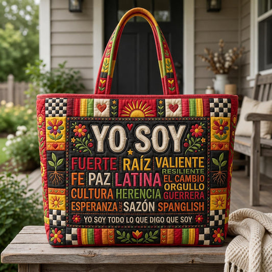 Yo Soy Latina Hispanic Heritage Quilted Tote Bag GFTOLAN1523