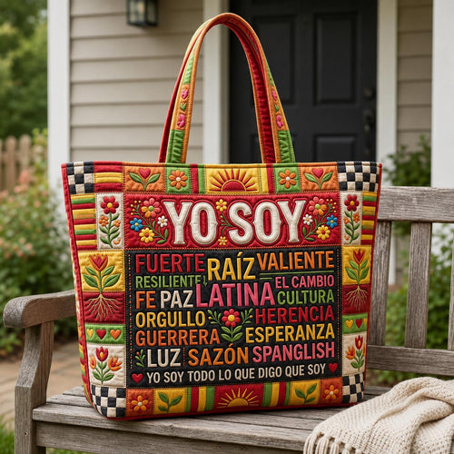 Yo Soy Latina Hispanic Heritage Quilted Tote Bag GFTOLAN1524