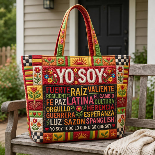 Yo Soy Latina Hispanic Heritage Quilted Tote Bag GFTOLAN1524