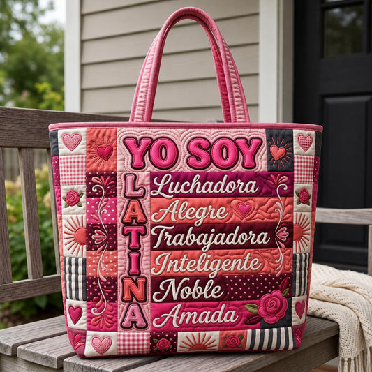 Yo Soy Latina Hispanic Heritage Quilted Tote Bag GFTOLAN1525