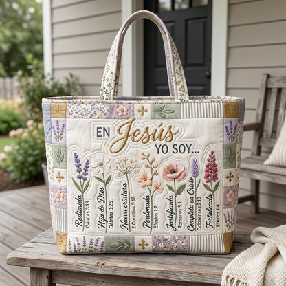 Christian Hispanic Yo Soy Quilted Tote Bag GFTOLAN1526