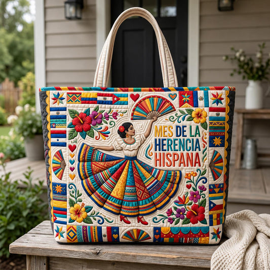 Hispanic Heritage Latina Lady Quilted Tote Bag GFTOLAN1527