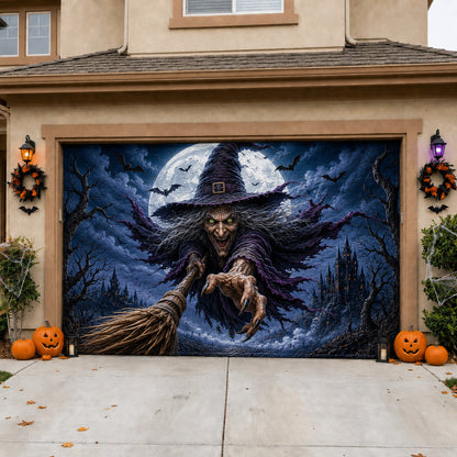 Spooky Witch Garage Door Banner GFTOLAN1595