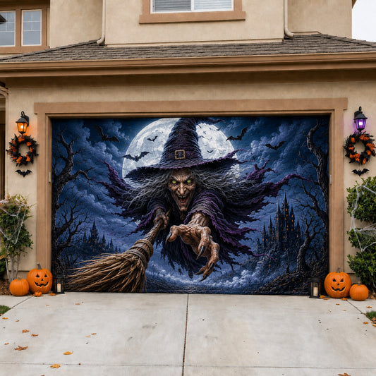 Spooky Witch Garage Door Banner GFTOLAN1595