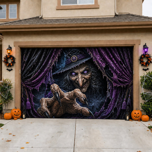 Spooky Witch Garage Door Banner GFTOLAN1596