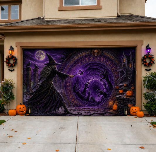 Spooky Witch Garage Door Banner GFTOLAN1597