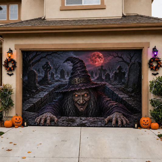 Spooky Witch Garage Door Banner GFTOLAN1598