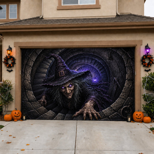 Spooky Witch Garage Door Banner GFTOLAN1599