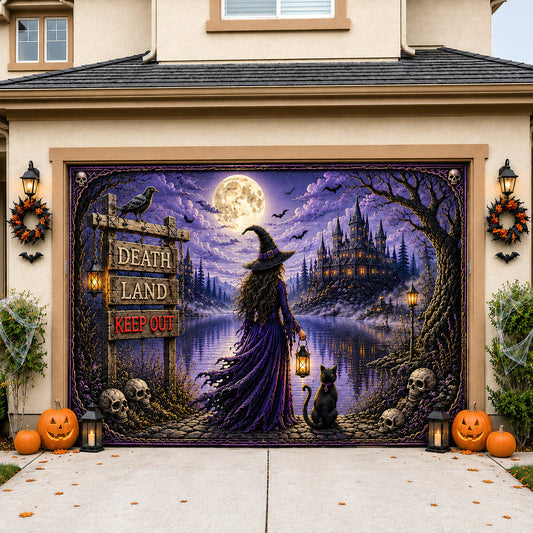 Witch Black Cat Garage Door Banner GFTOLAN1600