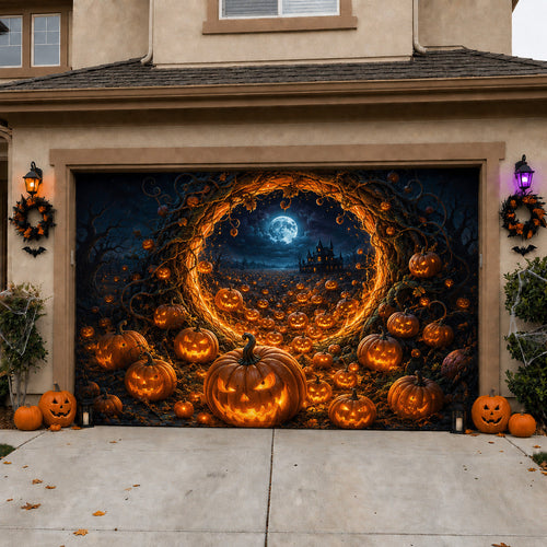 Pumpkin Town Garage Door Banner GFTOLAN1630