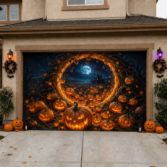 Pumpkin Town Garage Door Banner GFTOLAN1630
