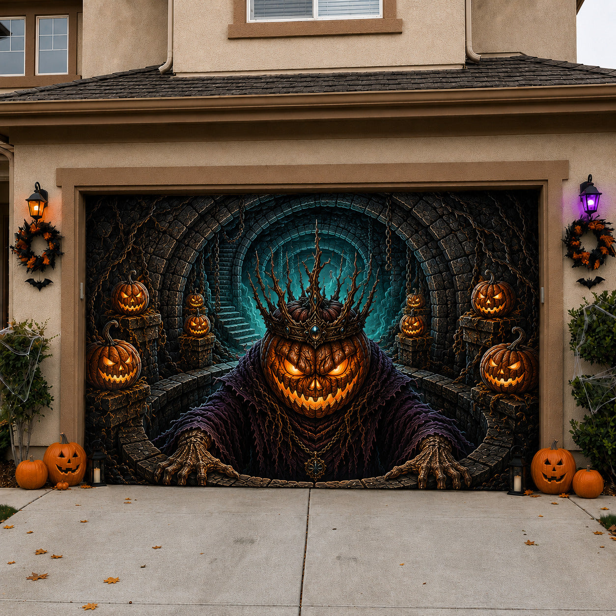Pumpkin Monster Garage Door Banner GFTOLAN1632