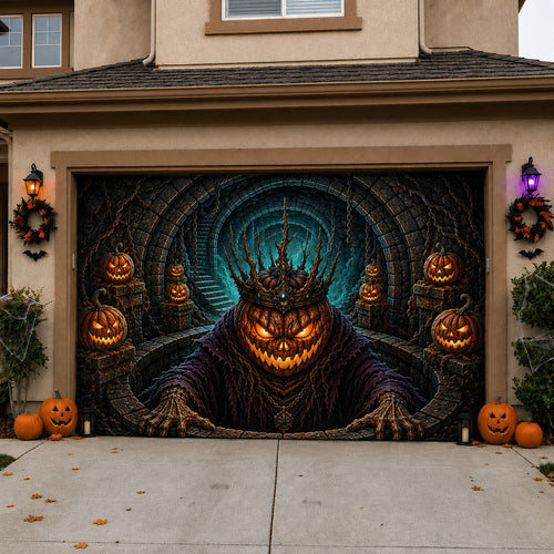 Pumpkin Monster Garage Door Banner GFTOLAN1632