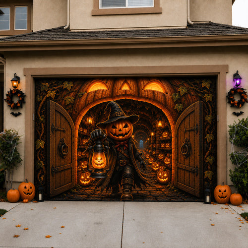Pumpkin Tunnel Garage Door Banner GFTOLAN1633