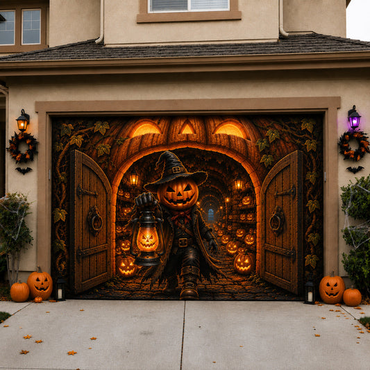 Pumpkin Tunnel Garage Door Banner GFTOLAN1633