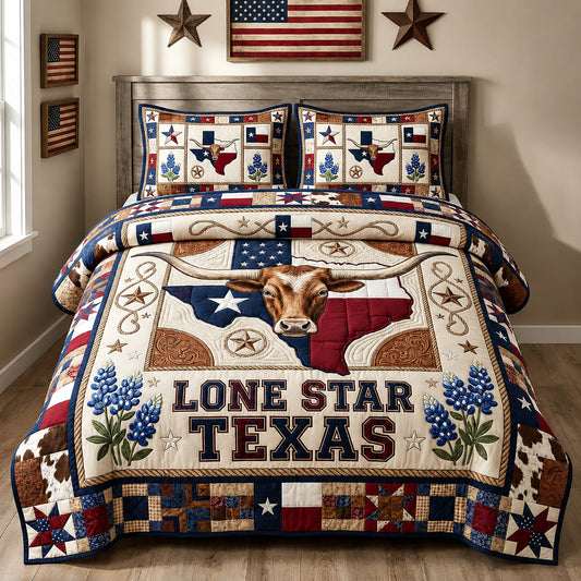Texas Pride 3-Piece Quilted Bedding Set GFTOLAN165
