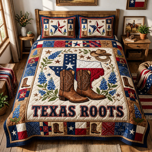 Texas Roots 3-Piece Quilted Bedding Set GFTOLAN168
