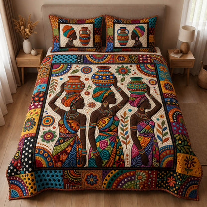 Color Harmony 3-Piece Quilted Bedding Set GFTOLAN216