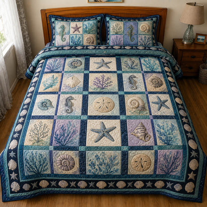 Coastal Lighthouse 3-Piece Quilted Bedding Set GFTOLAN256