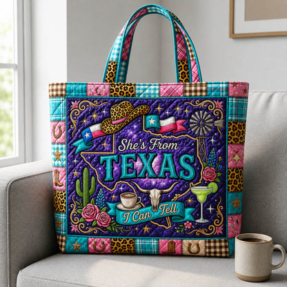 She Is From Texas Quilted Tote Bag GFTOLAN262
