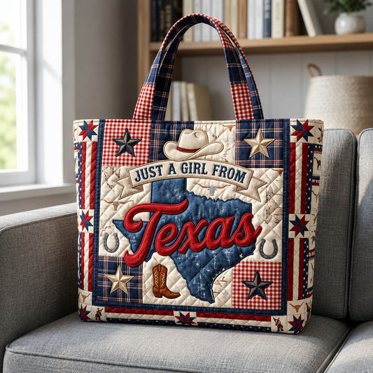 Just A Girl From Texas Quilted Tote Bag GFTOLAN264