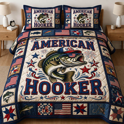 American Hooker 3-Piece Quilted Bedding Set GFTOLAN277