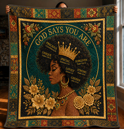 Faith Black Queen Quilted Blanket GFTOLAN344