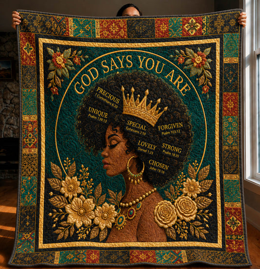 Faith Black Queen Quilted Blanket GFTOLAN344