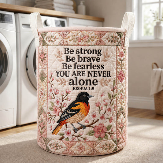 Be Strong Be Brave Quilted Laundry Basket GFTOLAN421