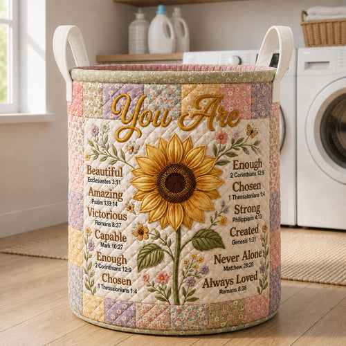 You Are Sunflower Quilted Laundry Basket GFTOLAN430