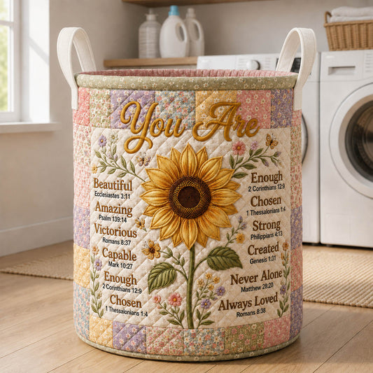 You Are Sunflower Quilted Laundry Basket GFTOLAN430