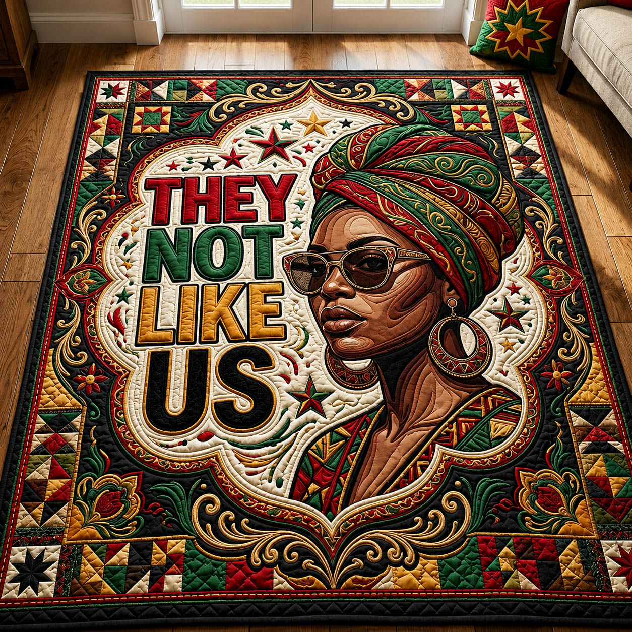 They Not Like Us Juneteenth Area Rug GFTOLAN445